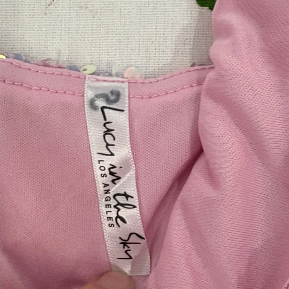 Lucy in the Sky Pink Sequin Mini Dress - Picture 5 of 9